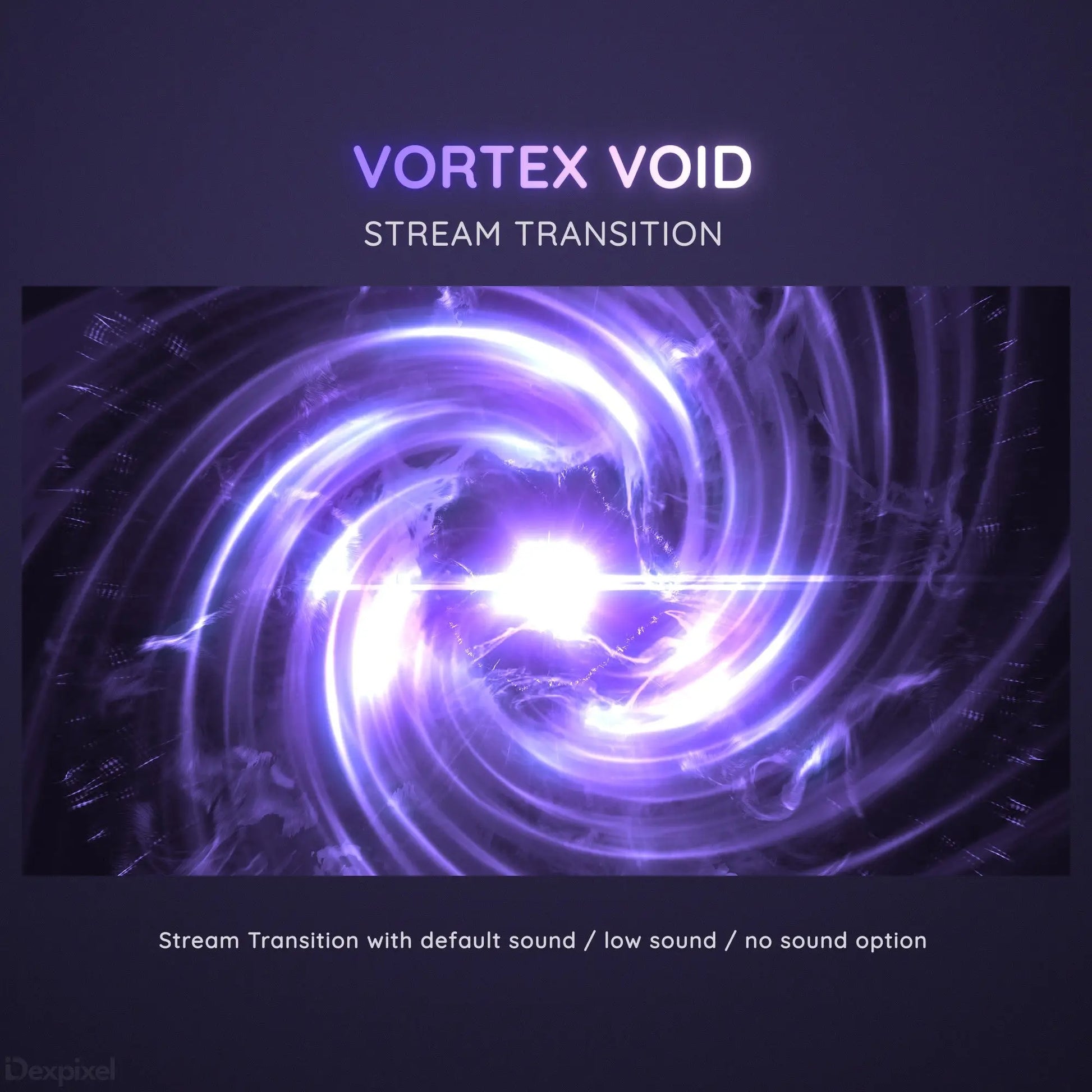 Glowing purple spiral vortex with swirling energy effects.