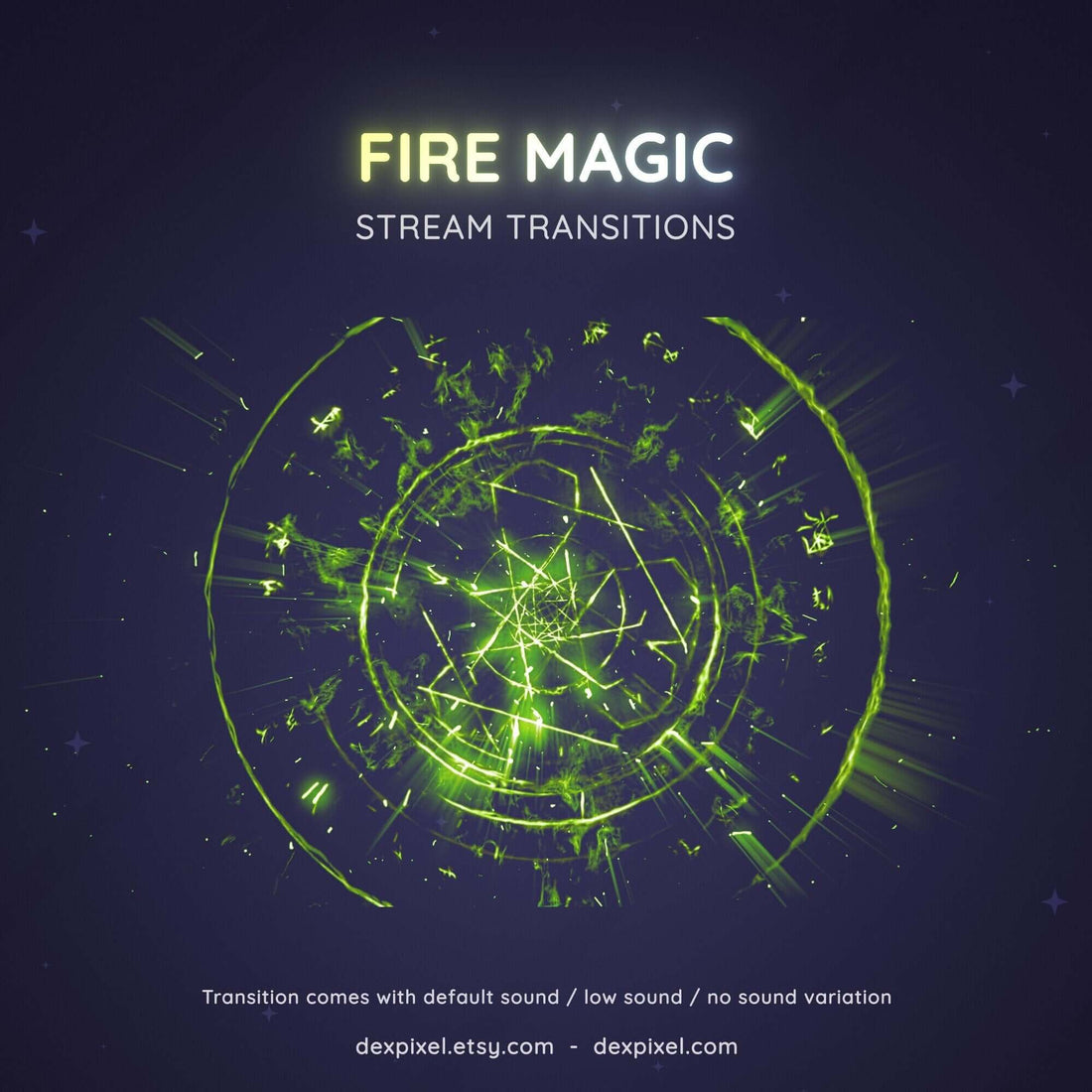 green fire seal magic symbols stream transition
