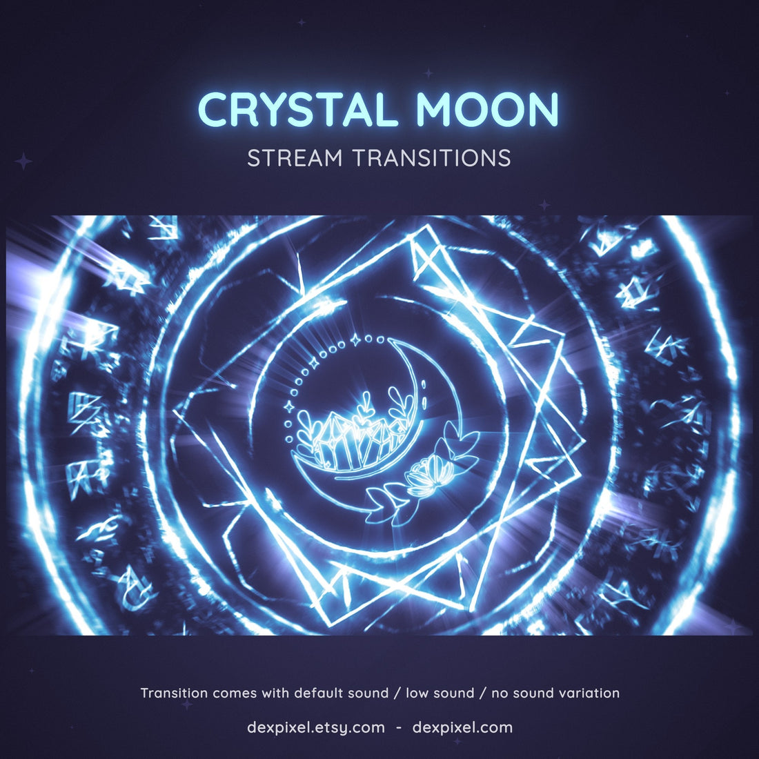 blue crystal moon stream transition
