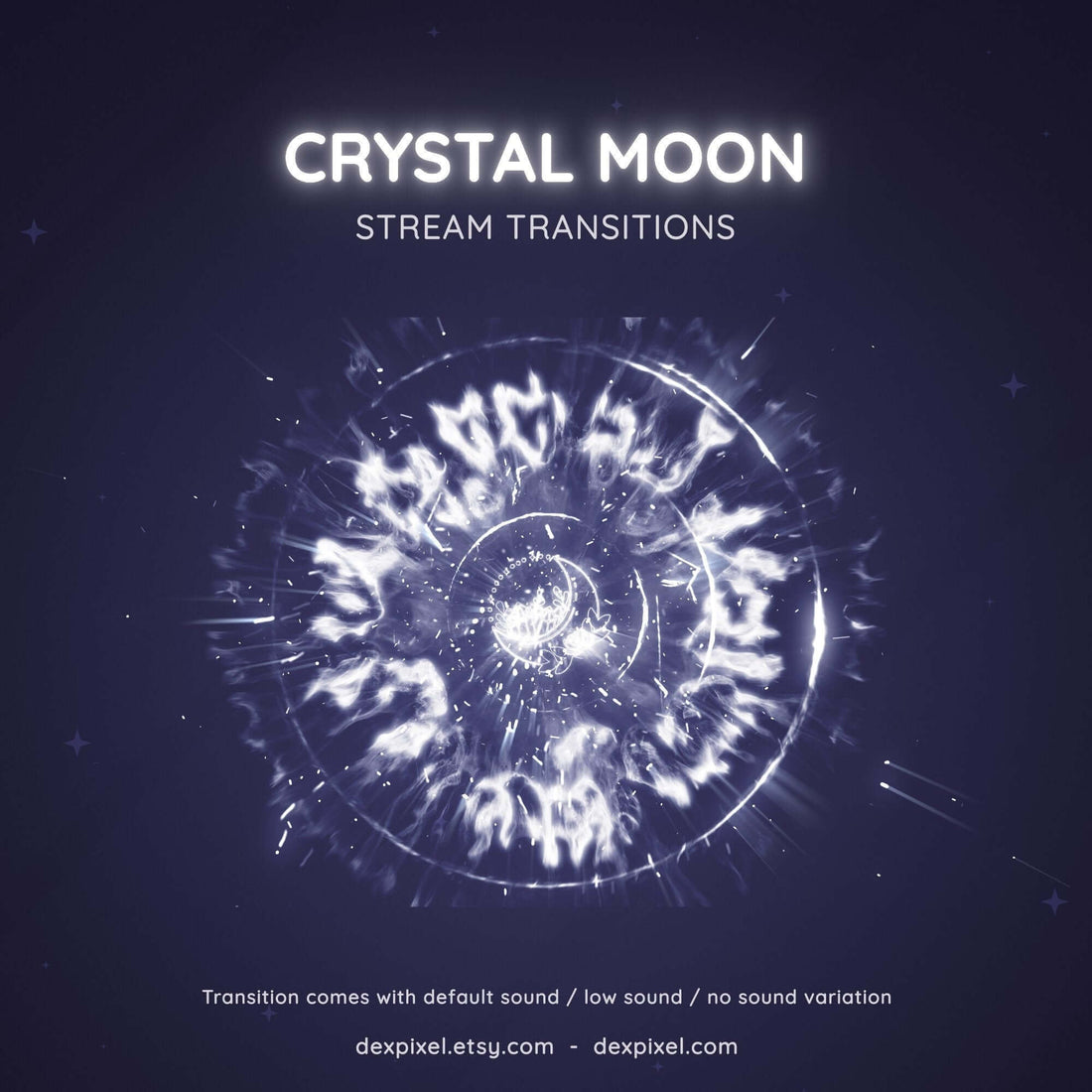 white crystal moon stream transition
