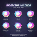 white iridescent ink drop animated twitch stream alerts
