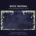 white wisteria blooming animated stream alert
