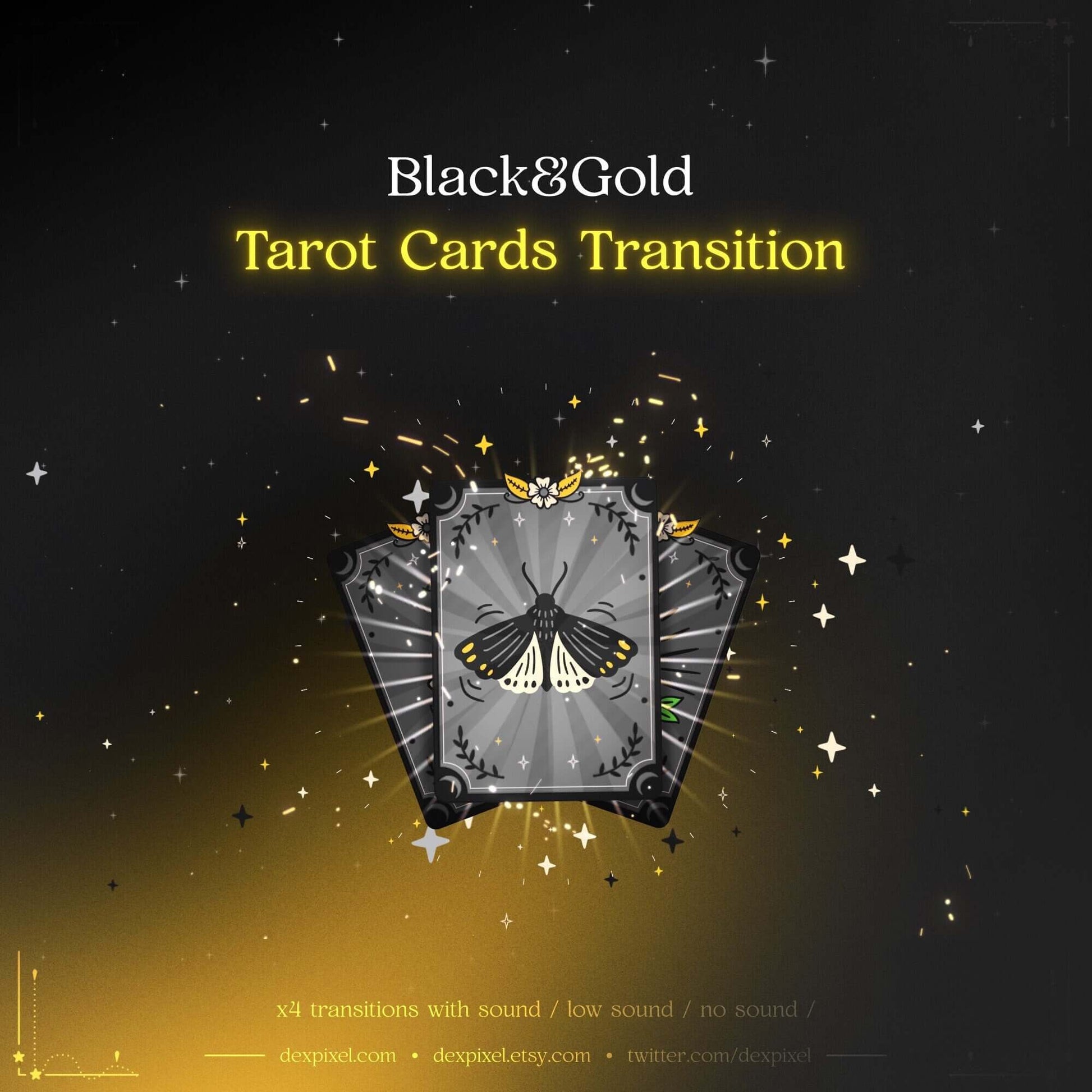 black gold celestial twitch stream transition