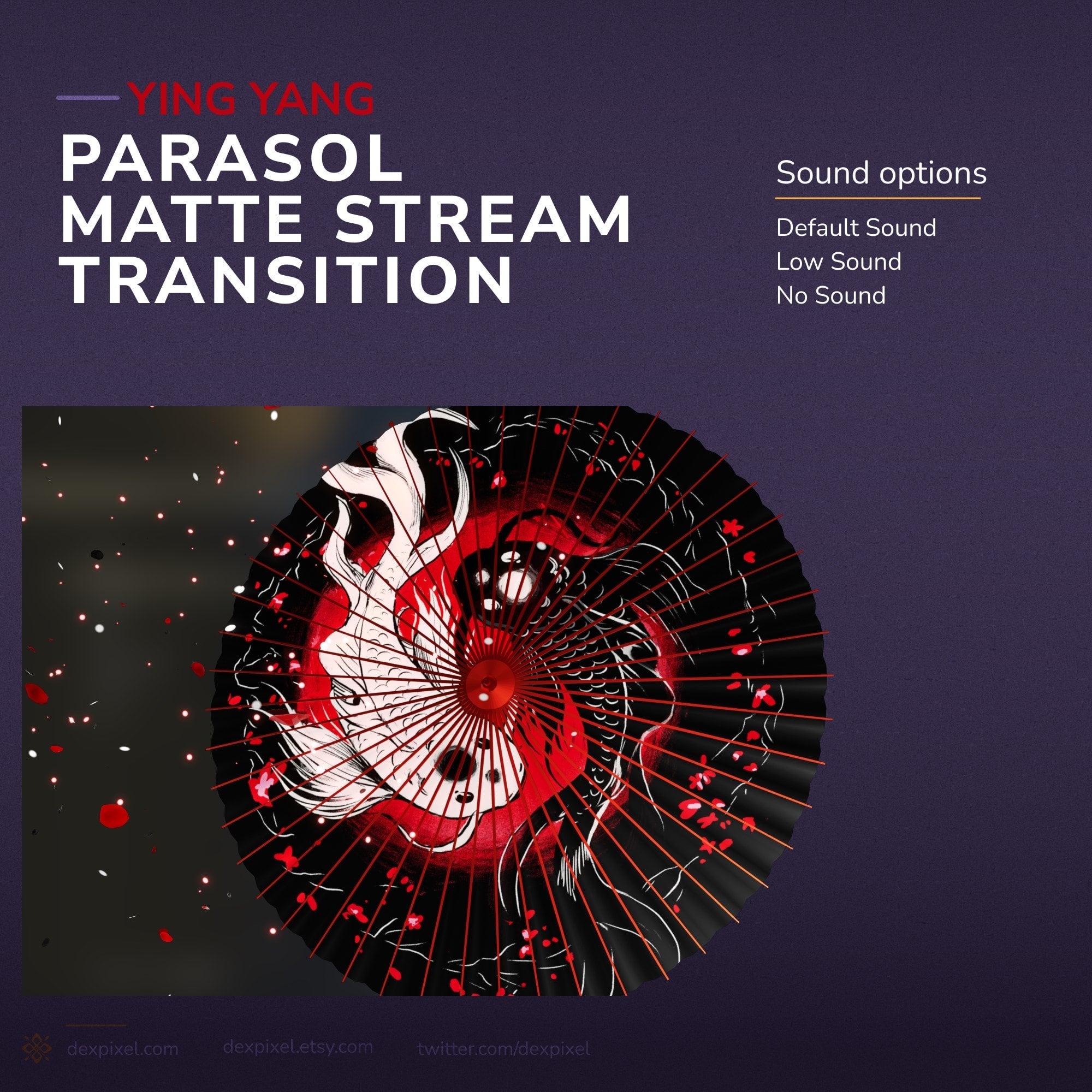 Yin Yang parasol stream transition.