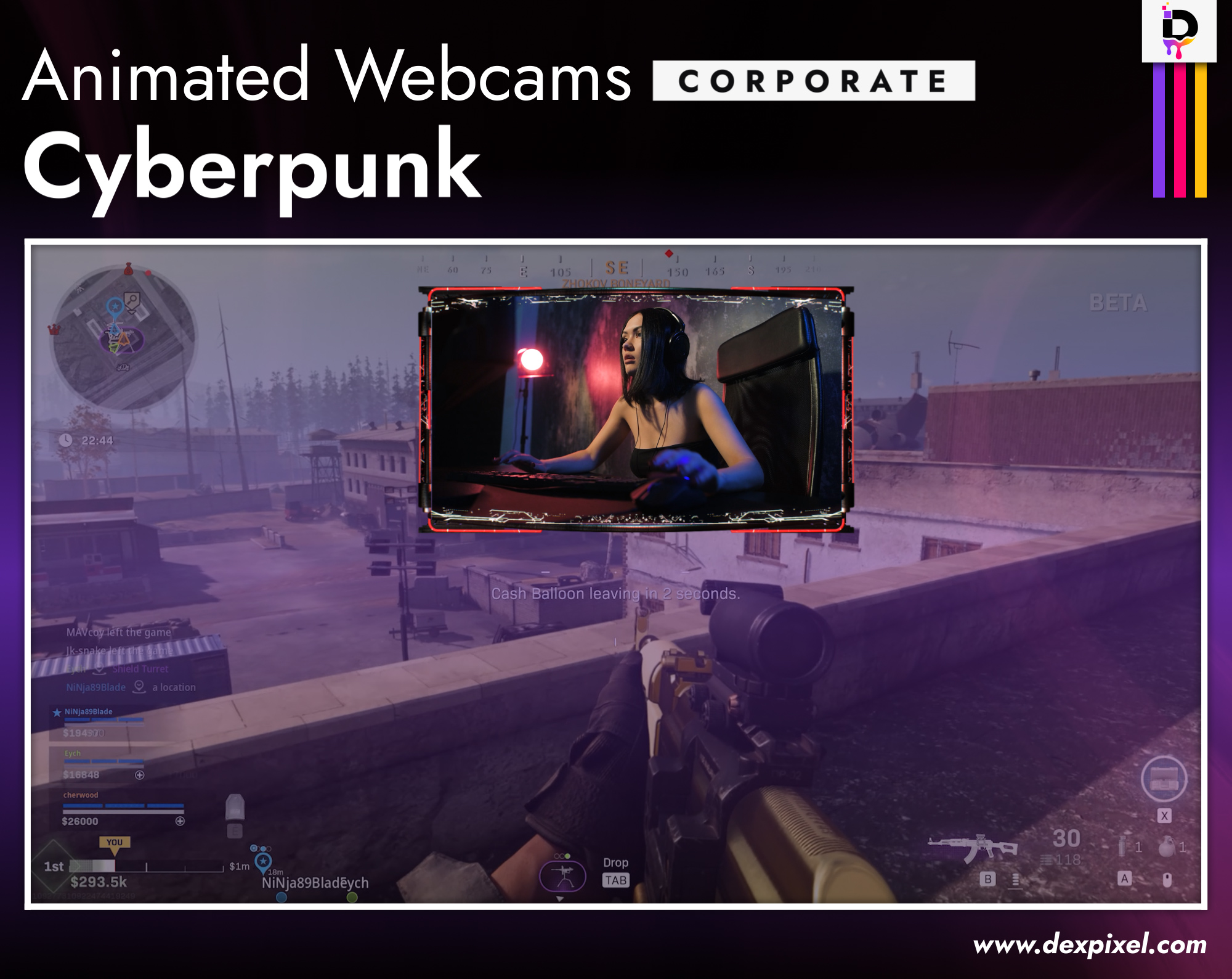 Animated Webcams Dexpixel Cyberpunk Corporate
