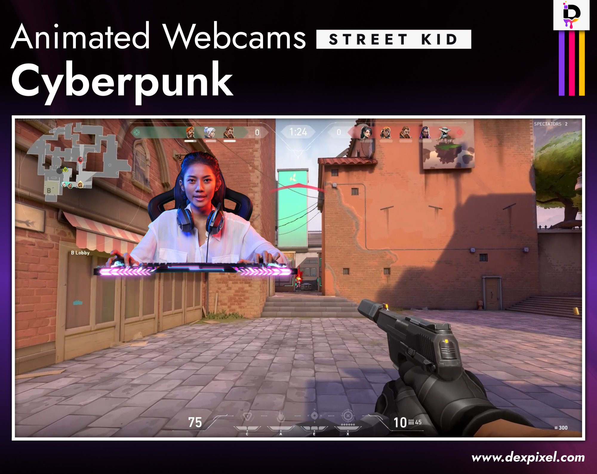 Animated Webcams Dexpixel Cyberpunk Street Kid