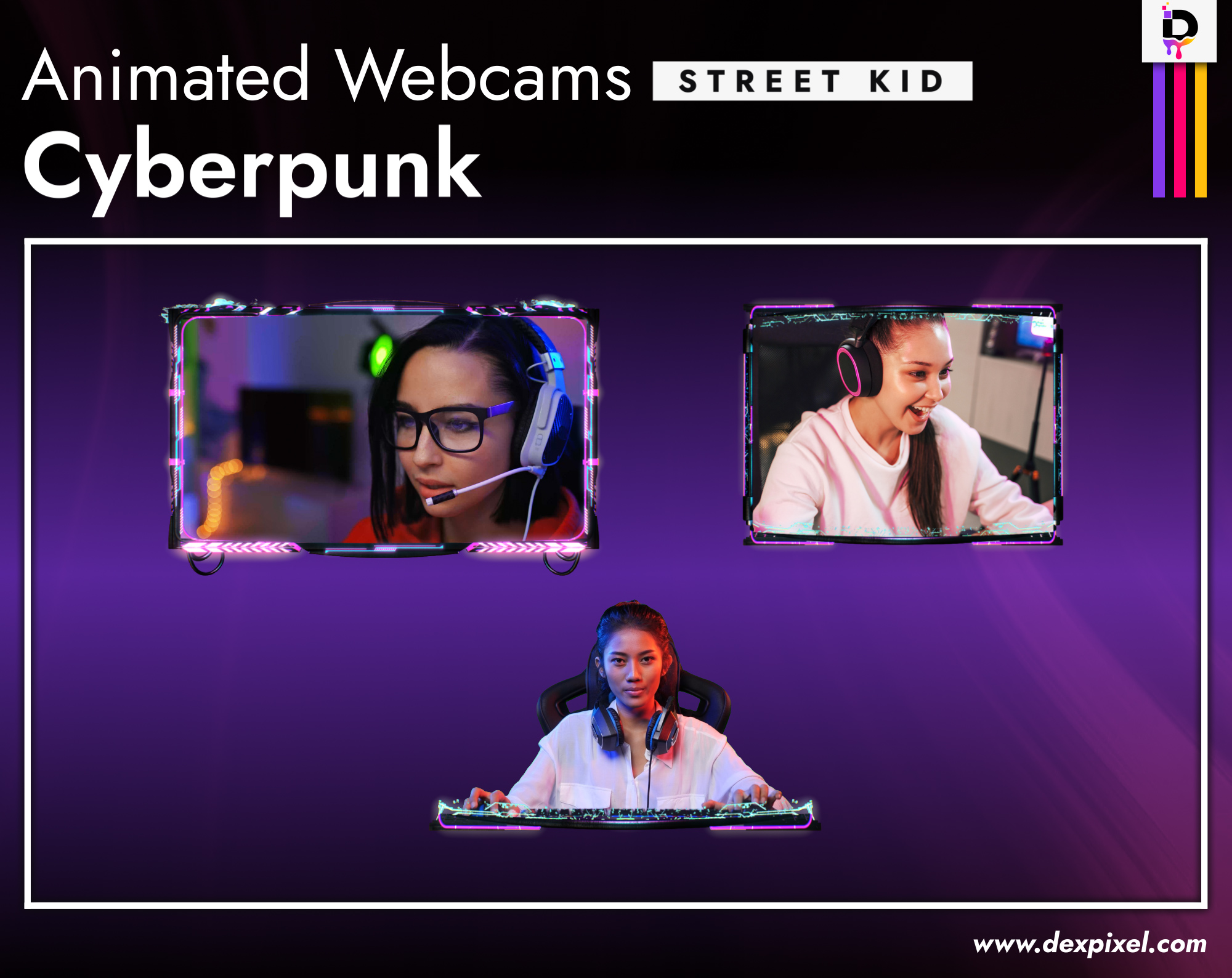 Animated Webcams DexPixel Thumbnail Cyberpunk Street Kid
