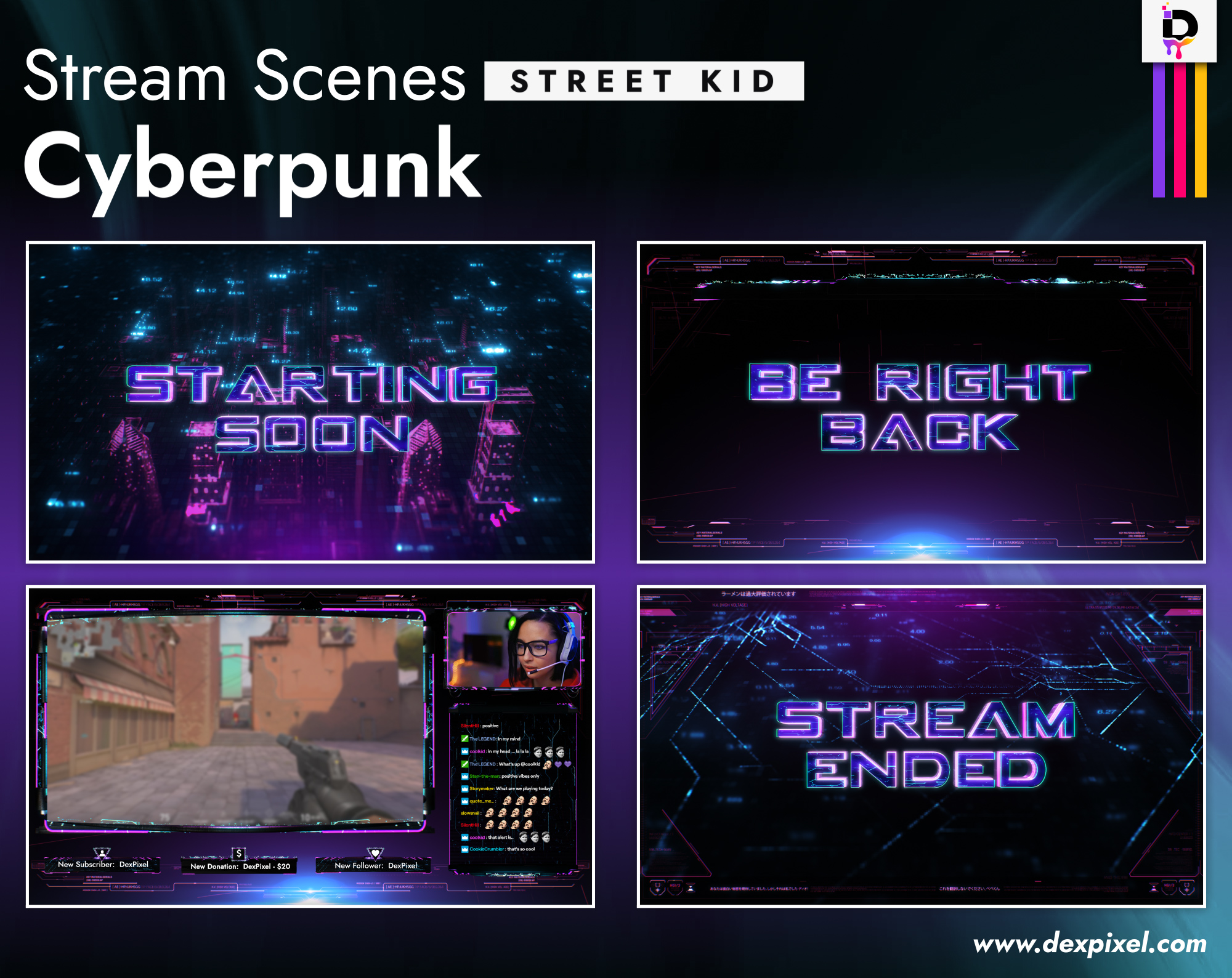Stream Scenes Dexpixel Thumbnail Cyberpunk Street Kid