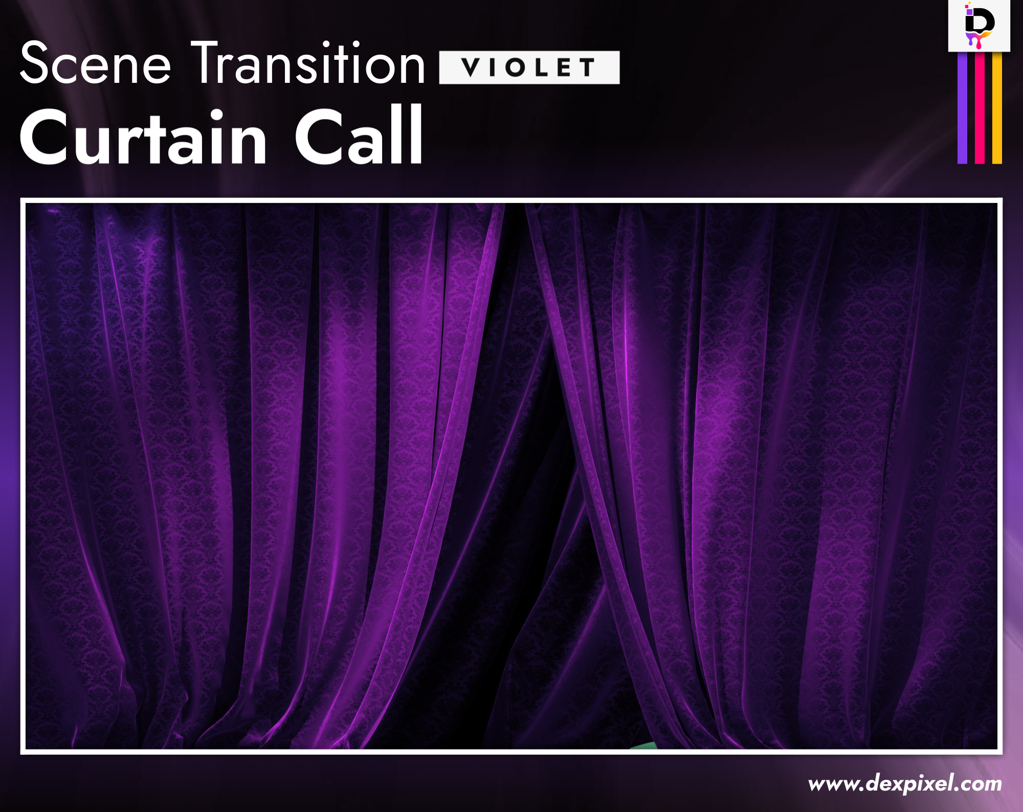 Scene Transition Dexpixel Curtain Call Violet