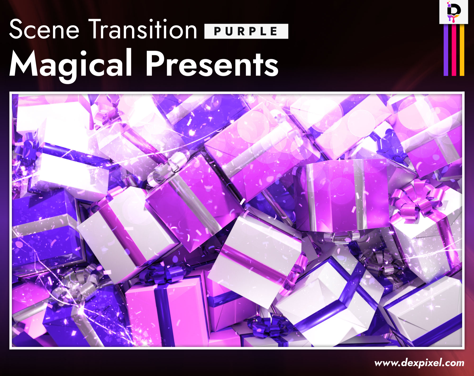 Scene Transition Dexpixel Magical Presents Purple