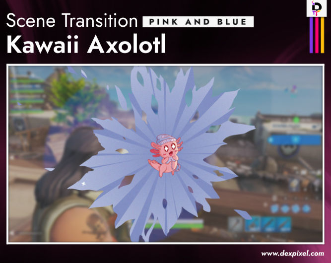 Scene Transition Dexpixel 2 Kawaii Axolotl Pink And Blue