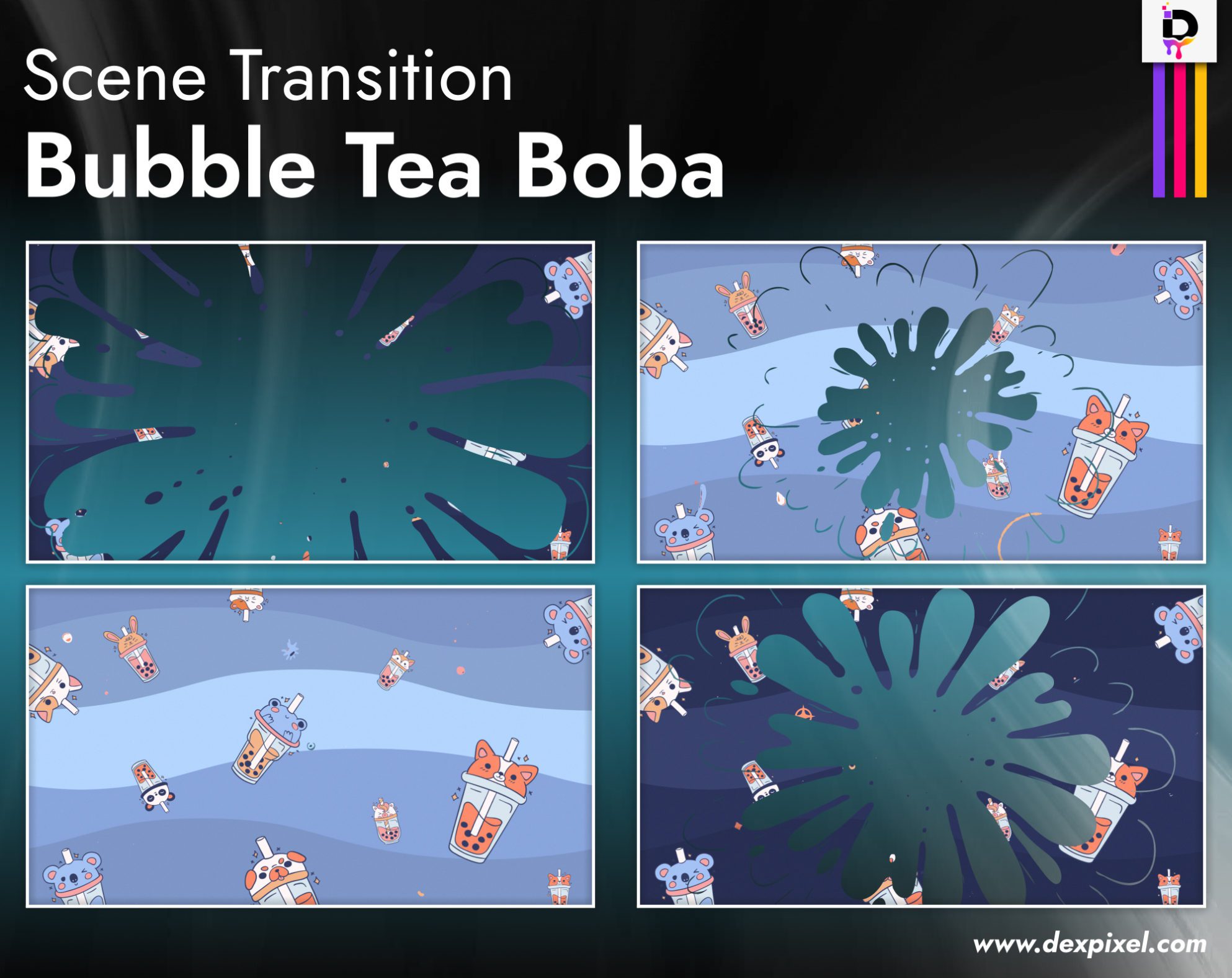 Scene Transition DexPixel Bubble Tea Boba