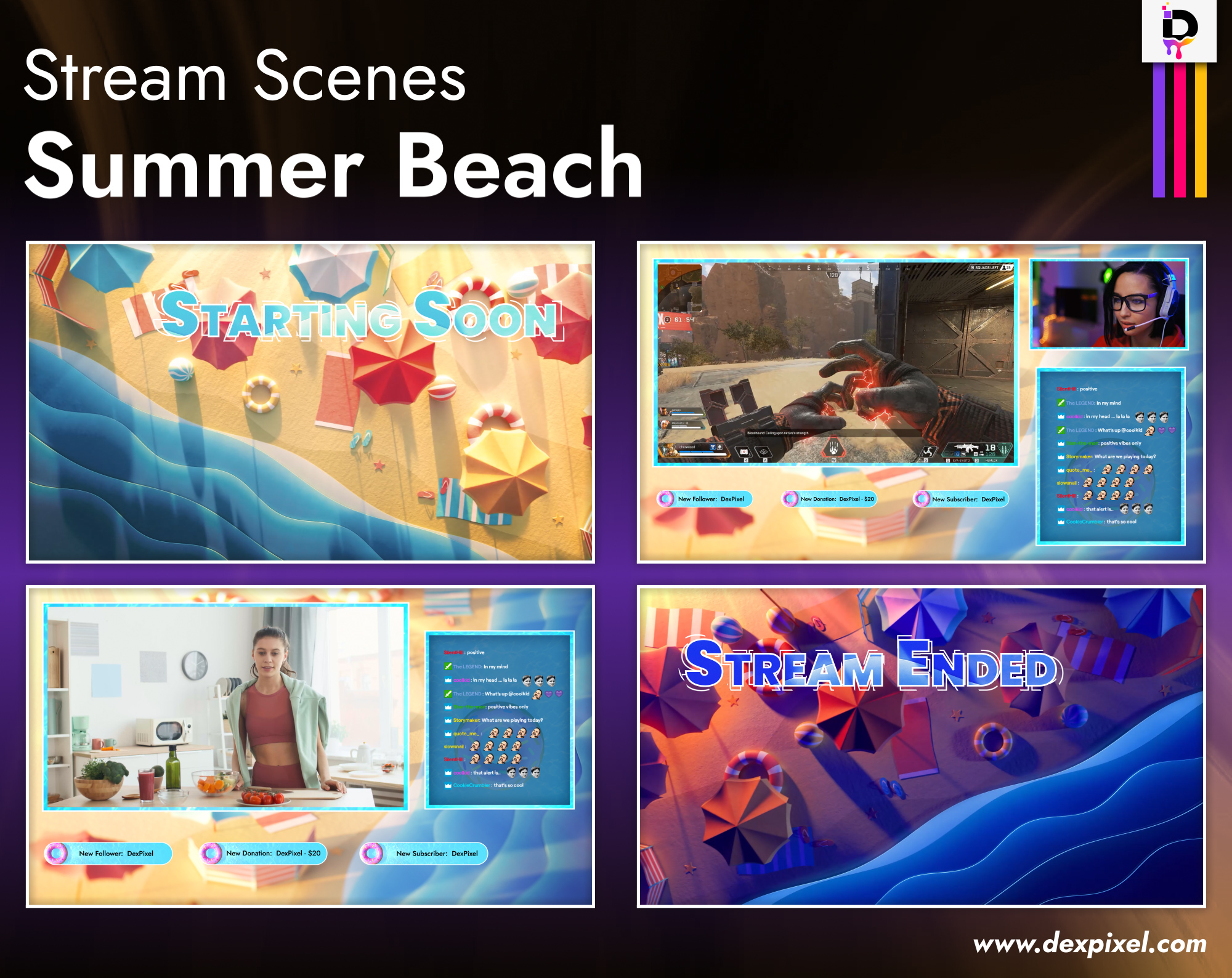 Stream Scenes Dexpixel Thumbnail Summer Beach
