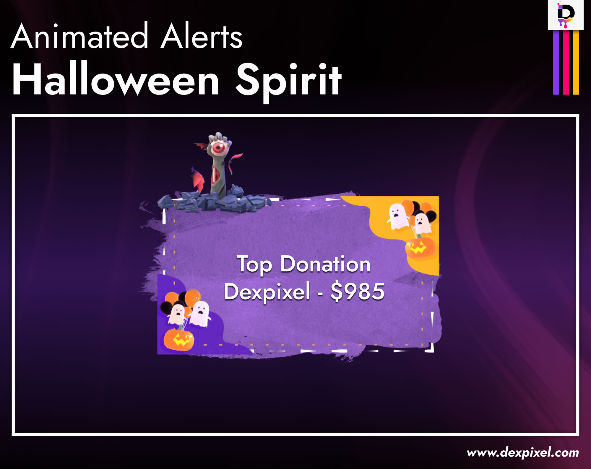 Animated Alerts Dexpixel Halloween Spirit